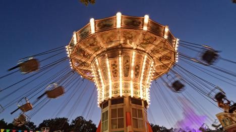 Chain carousel at the fair on the Rastatt fairground