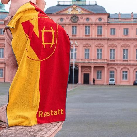 Serviette de la ville de Rastatt. Disponible à l'office de tourisme du château