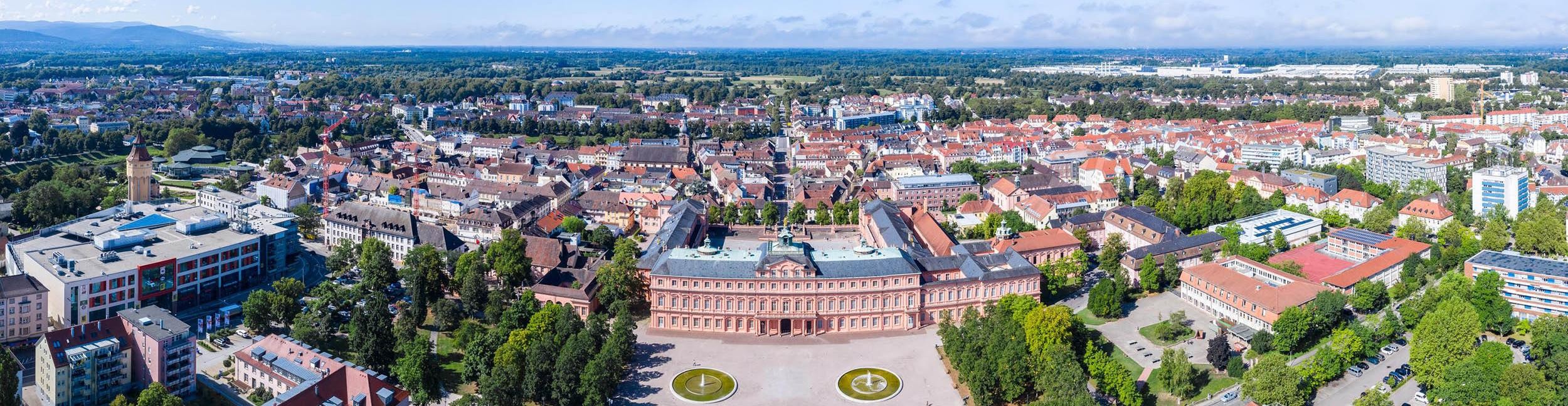 Luftaufnahme Stadt Rastatt. Foto: Joachim Gerstner Luftaufnahme Stadt Rastatt