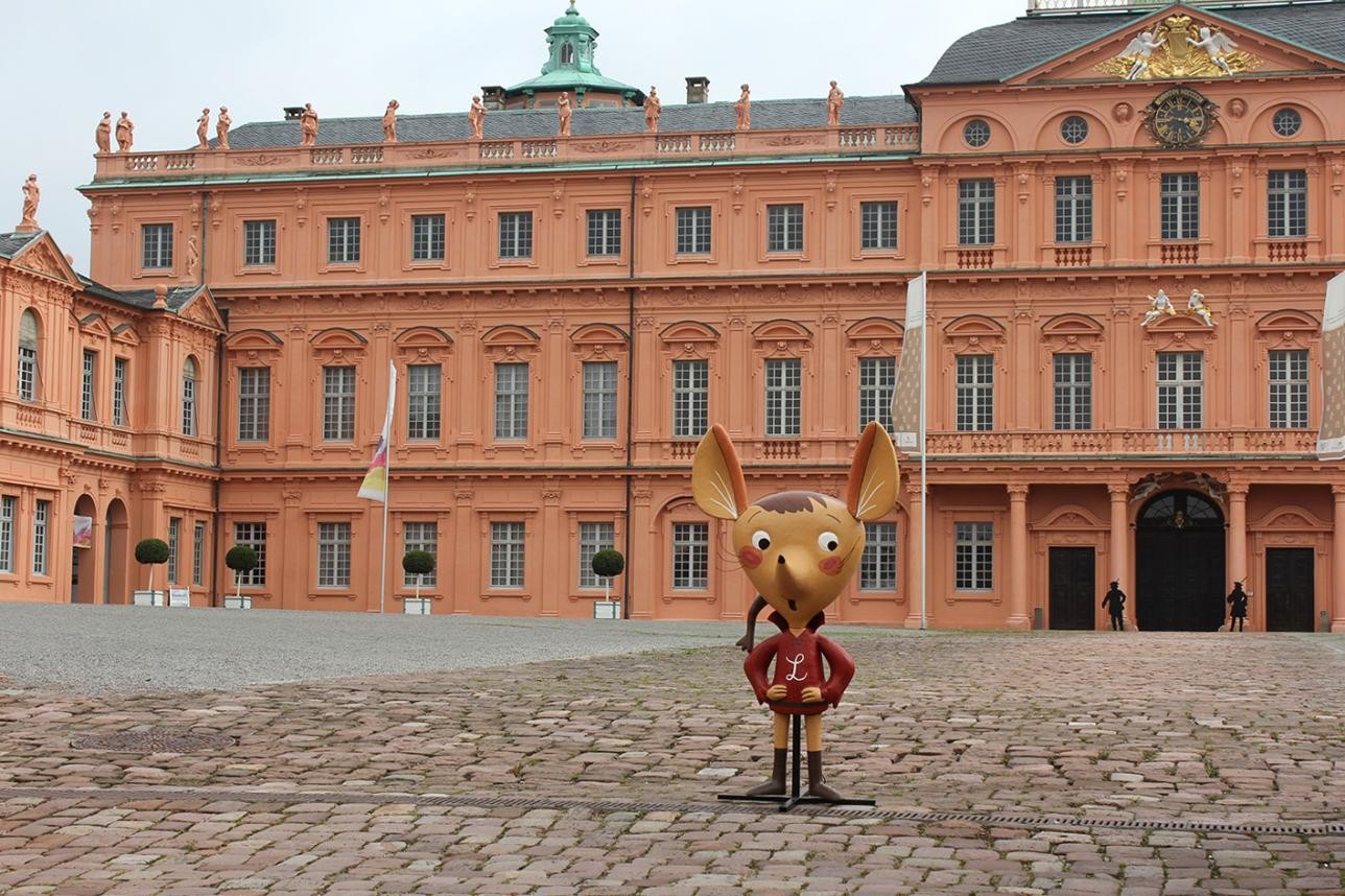 Ludwig the city mouse at Rastatt Castle