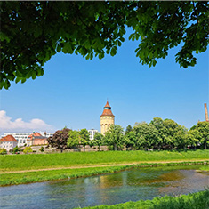 Murg mit Blick auf den Wasserturm